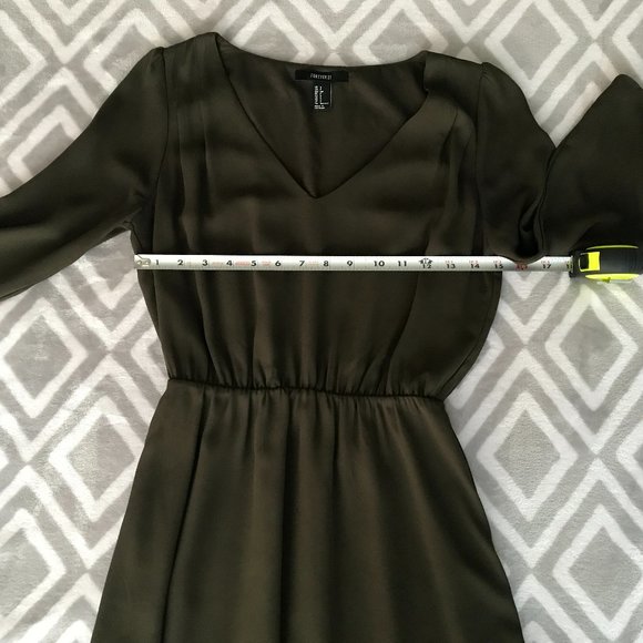 Forever 21 Dark Green Dress - Picture 7 of 8